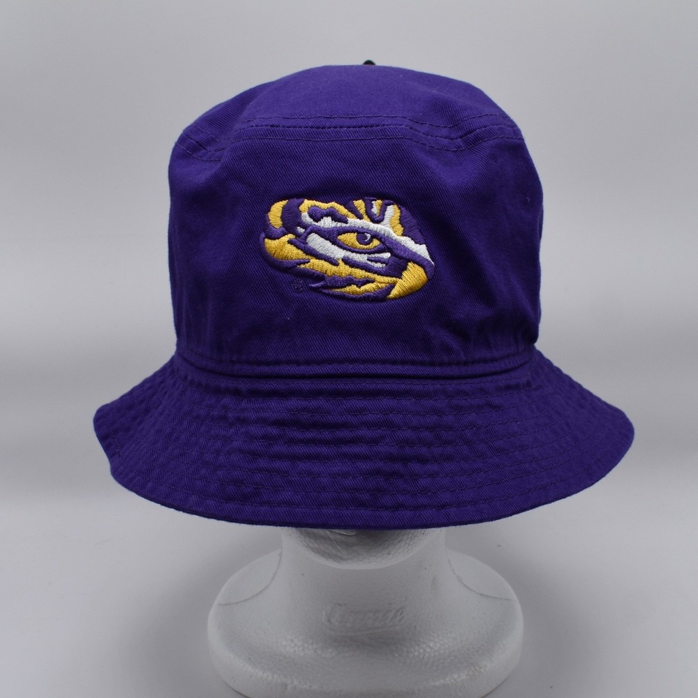 Nike LSU Tigers Eye Logo Apex Bucket Cap Hat Mens Size Large Purple Swoosh NWT